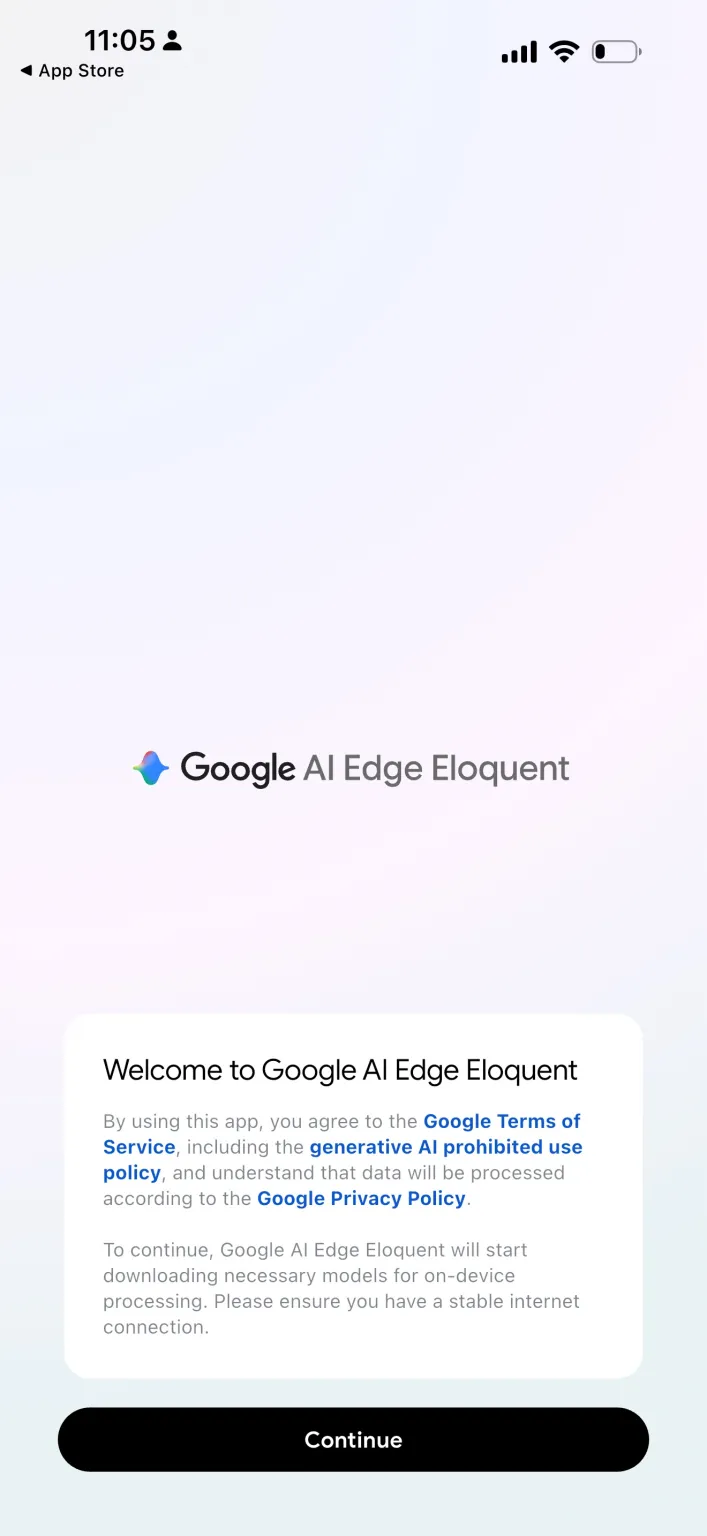 Google ra mắt ứng dụng đọc chính tả hoạt động ngoại tuyến có tên “Google AI Edge Eloquent”. (Ảnh: TechCrunch)